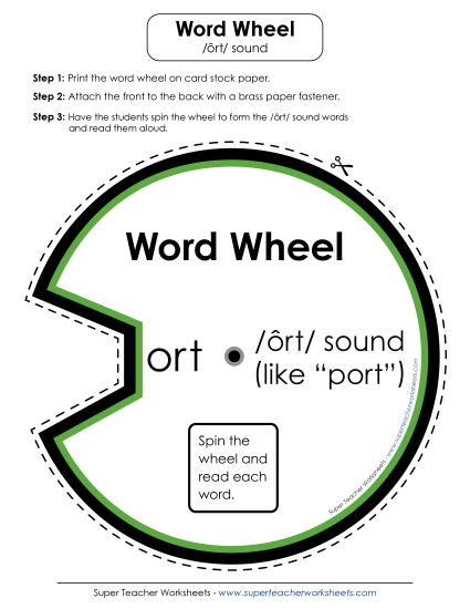 Word Wheel: <i>-ort</i> Words