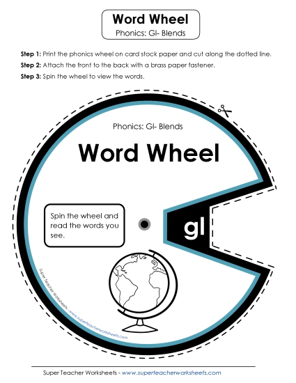 Word Wheel (Gl- Blends)