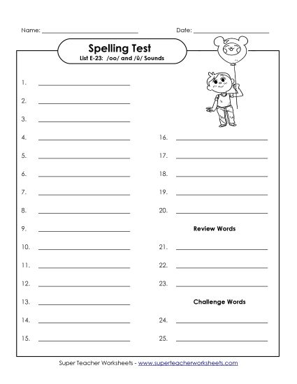 Spelling Test (E-23)