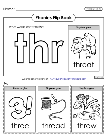 Phonics Flip Book (Thr-)