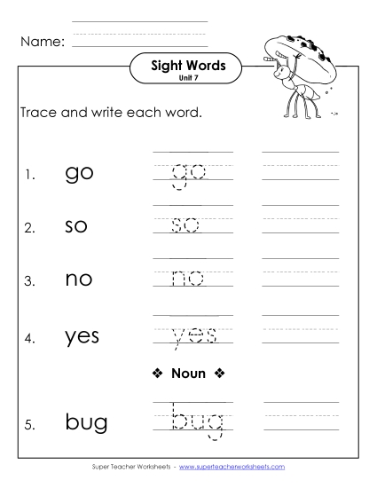 Read, Trace, Write (Unit 7)