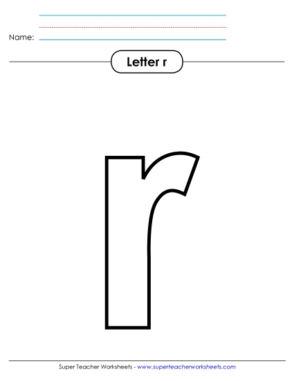 Outline - Lowercase r