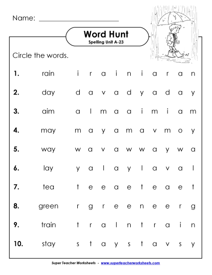 Horizontal Word Hunt (A-23)