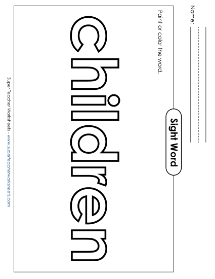 Paint or Color: Children