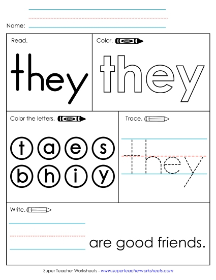 Worksheet 1: They