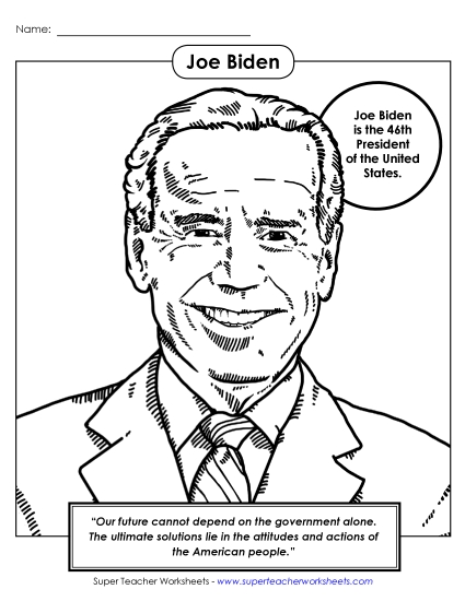 President #46: Biden Coloring Page 