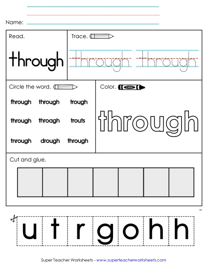 Worksheet 2: Through