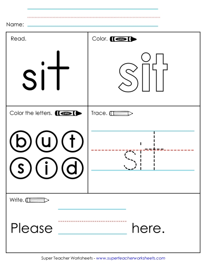Worksheet 1: Sit