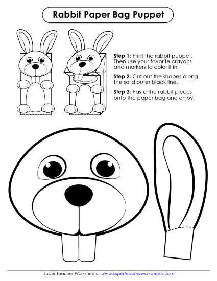 Bunny Paper Bag Puppet