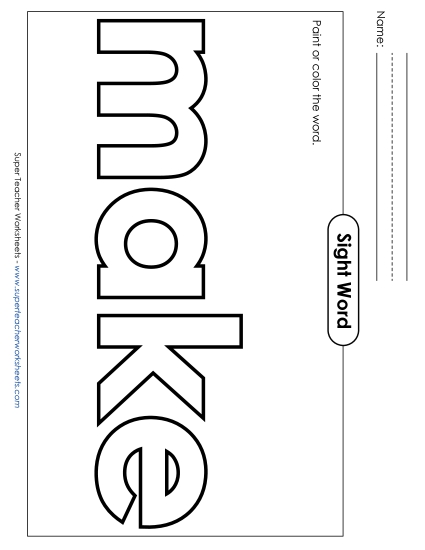 Paint or Color: Make