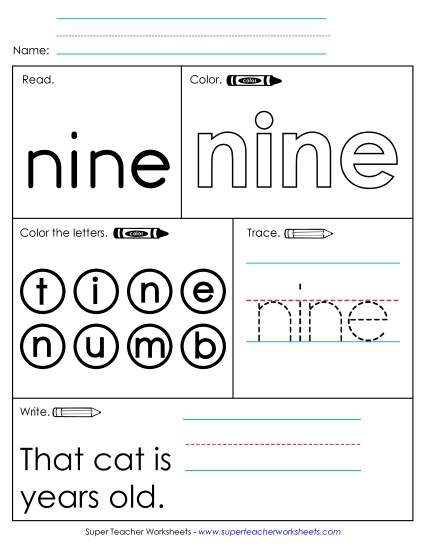 Worksheet 1: Nine