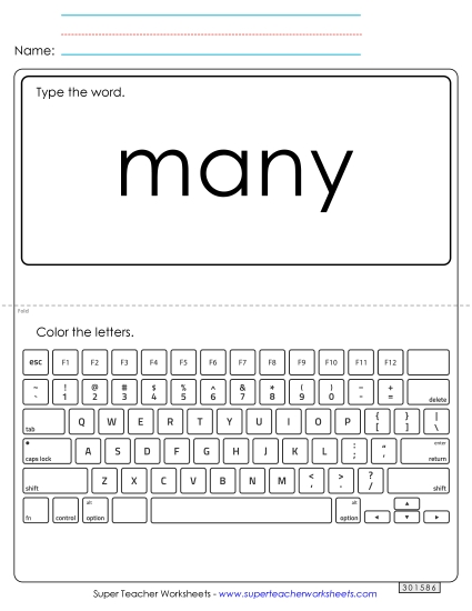Type the Word: Many