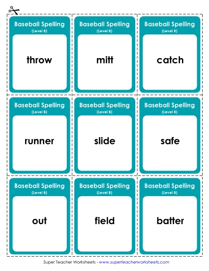 Flashcards (B-Baseball)