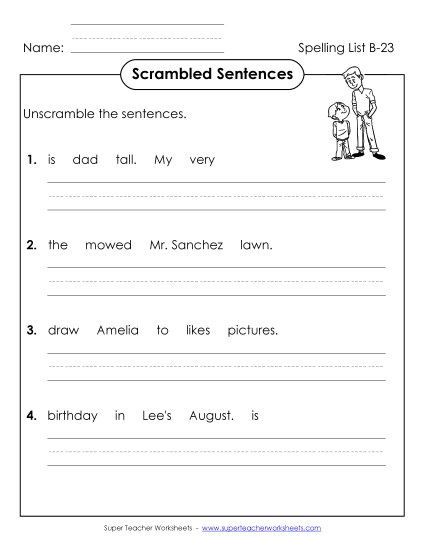 Scrambled Sentences (B-23)