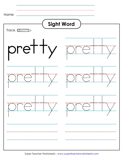 Trace the Word: Pretty
