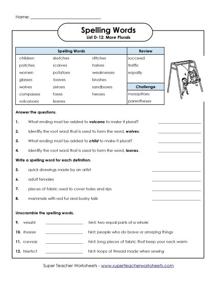 Question Worksheet (D-12)