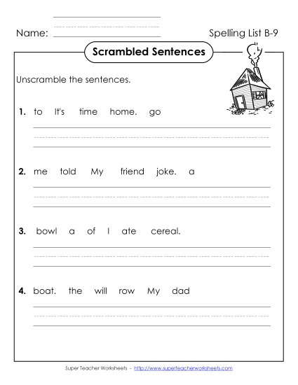 Scrambled Sentences (B-9)