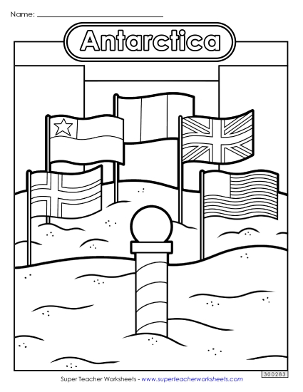 South Pole Coloring Page