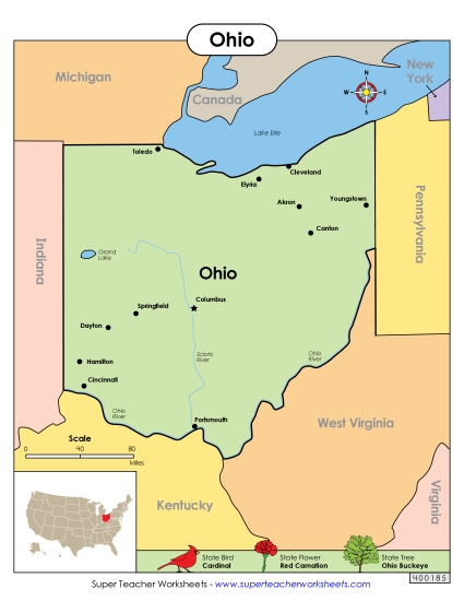 Map of Ohio