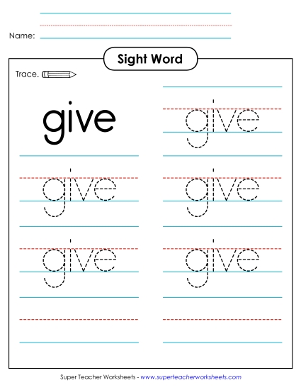 Trace the Word: Give