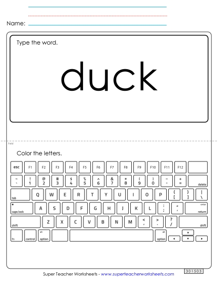 Type the Word: Duck