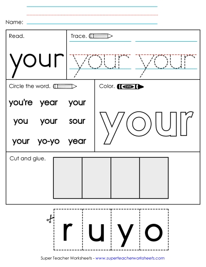 Worksheet 2: Your