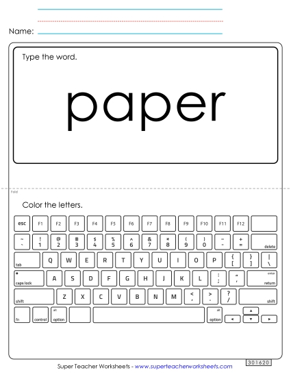 Type the Word: Paper