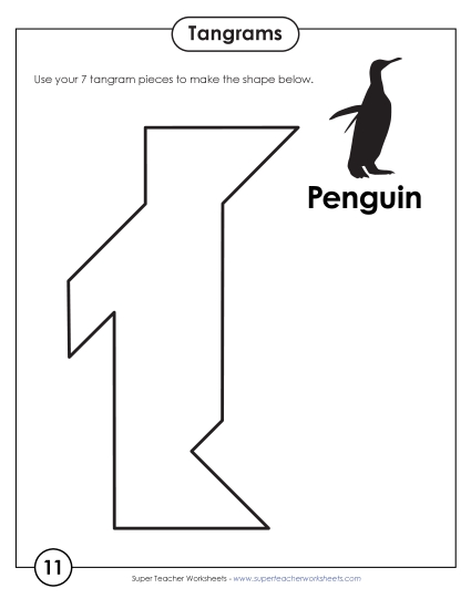 Tangram Puzzles #11-15