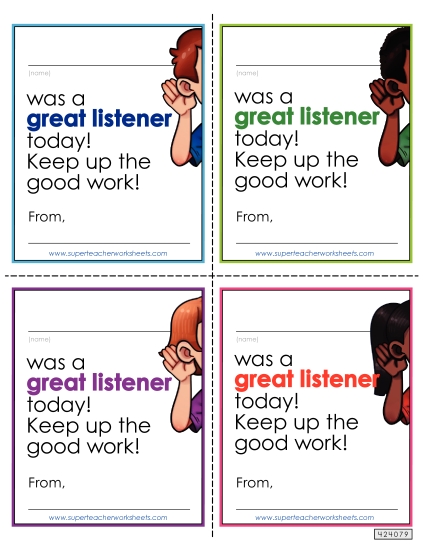 Great Listener Note