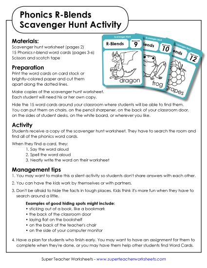 Scavenger Hunt: R-Blends