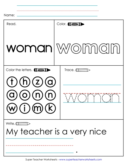 Worksheet 1: Woman