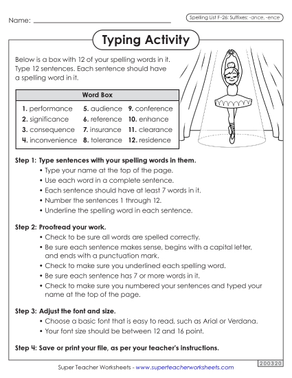 Typing Sentences (F-26)