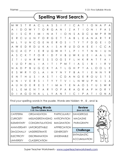 Word Search (E-22)