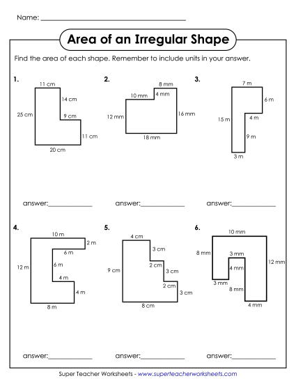 Areas of Irregular Shapes (Basic)