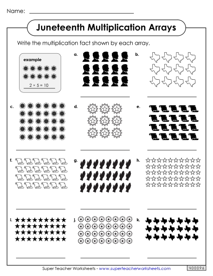 Juneteenth Multiplication Arrays