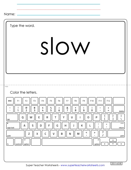 Type the Word: Slow