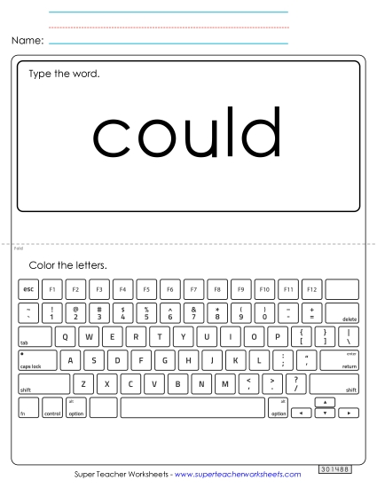 Type the Word: Could