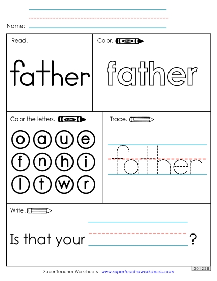 Worksheet 1: Father