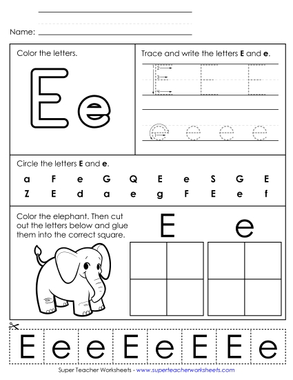 Letter E - Mixed Skills (Basic)
