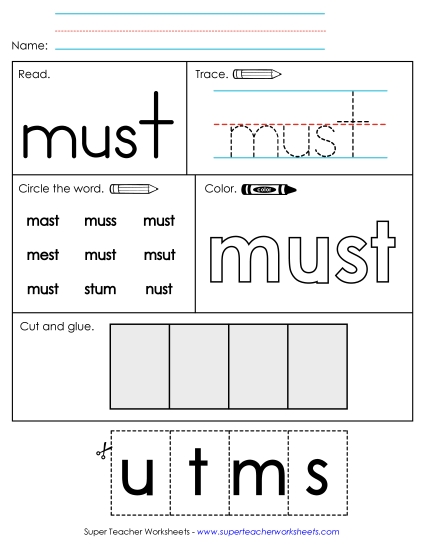 Worksheet 2: Must
