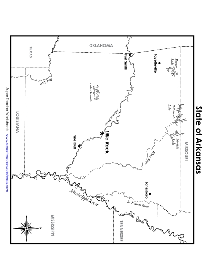 Labeled Arkansas Map