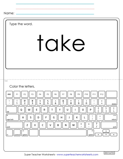 Type the Word: Take