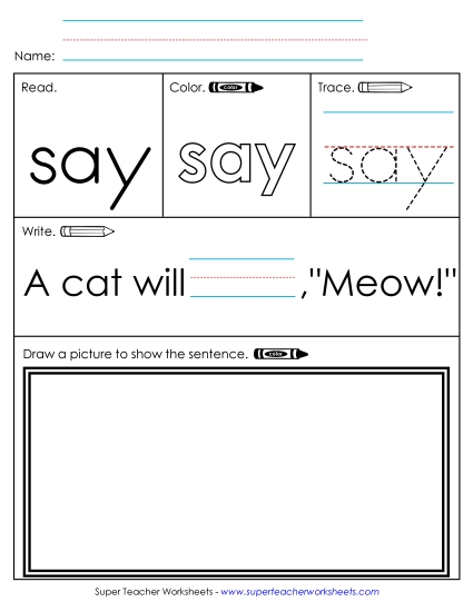 Worksheet 3: Say