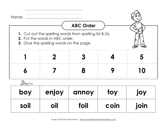 ABC Order: Cut and Glue (B-26)