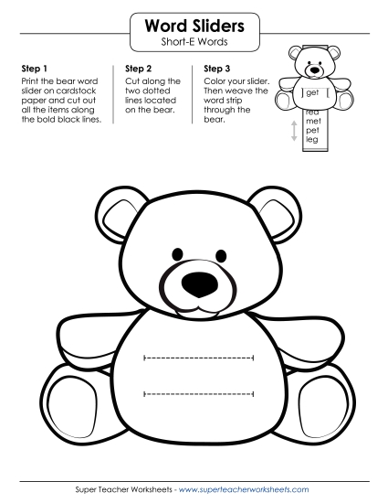 Word Slider (Short E)