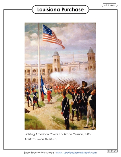 Hoisting American Colors, Louisiana Cession <br>(Art Analysis)