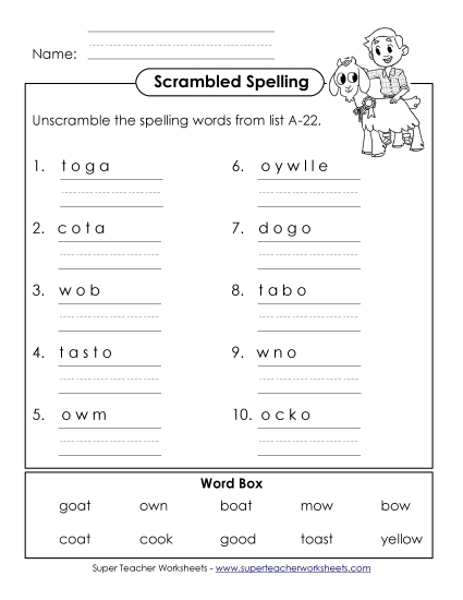 Word Unscramble (A-22)