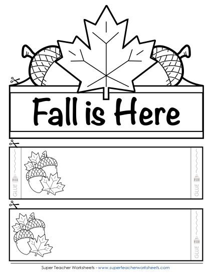 Crown: "Fall Is Here!" Worksheet