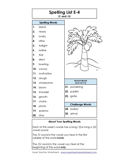 Spelling Word List (E-4)
