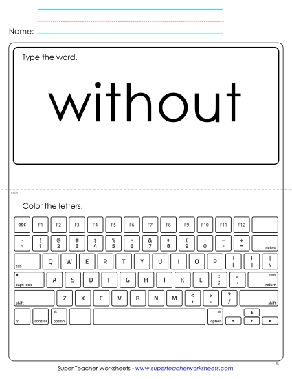 Type the Word: Without